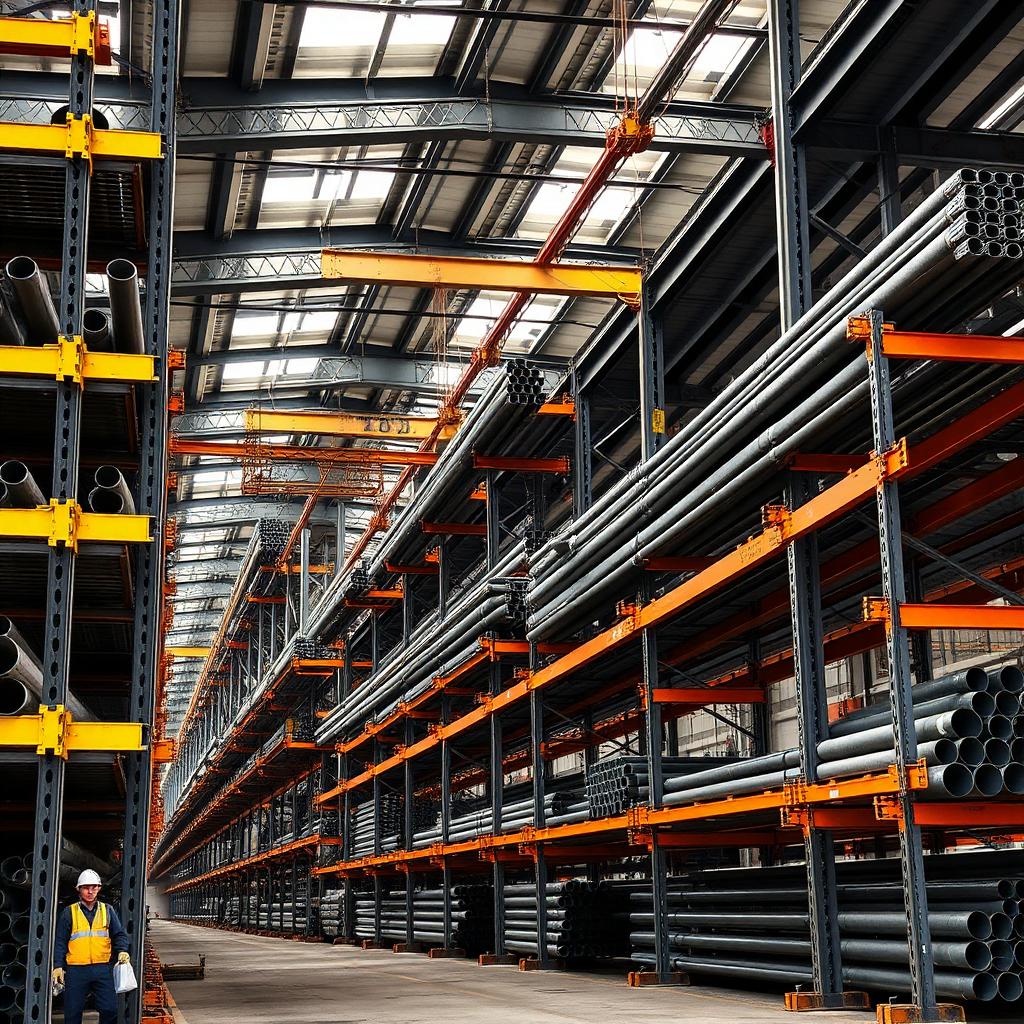 Cantilever lourd — stockage profilés acier