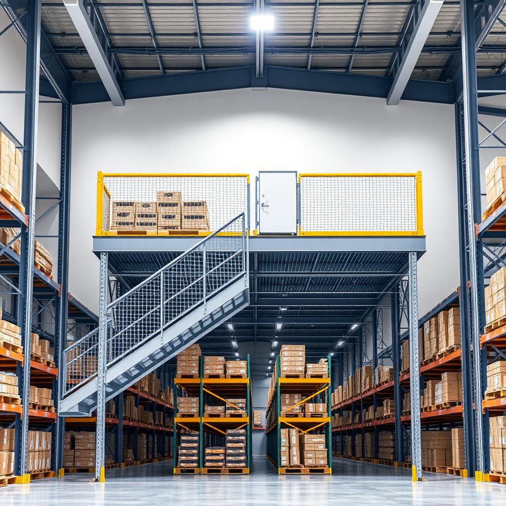 Mezzanine picking e-commerce